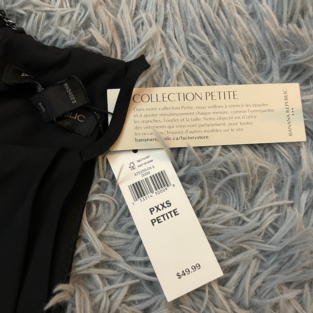 NWT Banana Republic Womens High-Neck Layered Sleeveless Top in black color - Picture 6 of 13